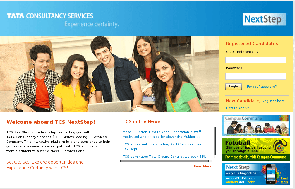 TCS NextStep Registration