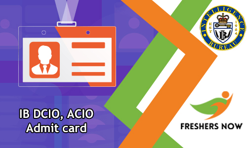 IB DCIO Admit card IB DCIO Admit card