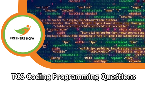 TCS Coding Programming Questions TCS Coding Programming Questions