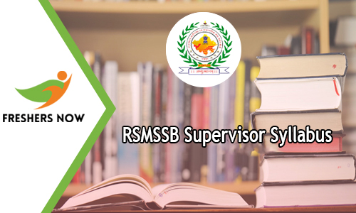 RSMSSB Supervisor Study Program