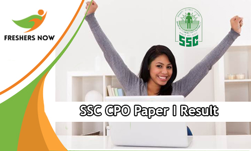 SSC CPO Paper I Result SSC CPO Paper I Result