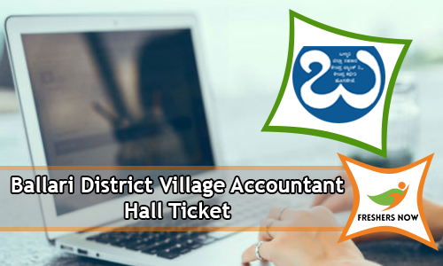Ballari District Village Accountant Hall Ticket Ballari District Village Accountant Hall Ticket