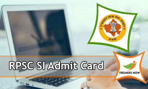 RPSC SI Admit Card RPSC SI Admit Card
