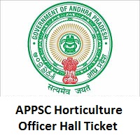 APPSC Horticulture Officer Hall Ticket 2019 APPSC Horticulture Officer Hall Ticket 2019