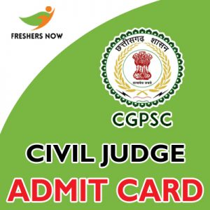 CGPSC civil judge admission card