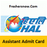 HAL Assistant Admit Card 2019 HAL Assistant Admit Card 2019
