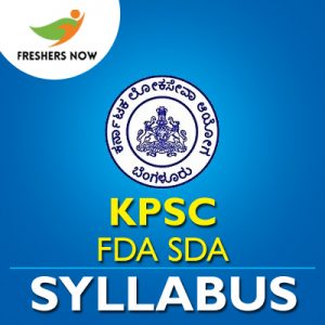 KPSC FDA SDA Syllabus 2019 KPSC FDA SDA Syllabus 2019