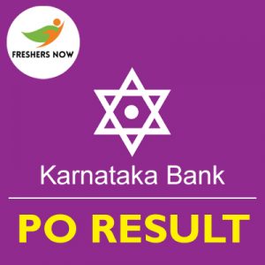 Karnataka Bank PO Result 2019 Karnataka Bank PO Result 2019