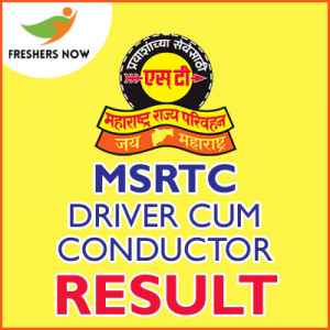 MSRTC Drive cum Conductor Result 2019 MSRTC Driver cum Conductor Result 2019