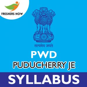 PWD Puducherry JE Syllabus 2019 PWD Puducherry JE Syllabus 2019