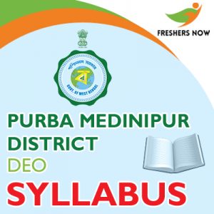 Purba Medinipur District DEO Syllabus 2019 Purba Medinipur District DEO Syllabus 2019