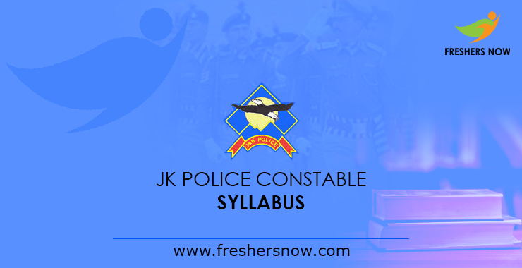 Jk Police Constable Syllabus Exam Pattern Pdf Download