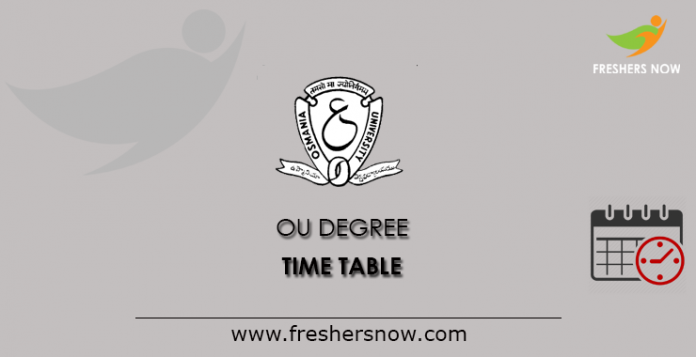 OU Degree Time Table