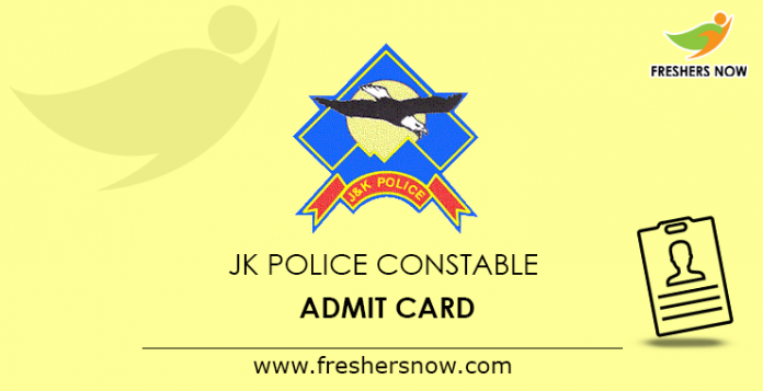 JK Police Officer Admission Card