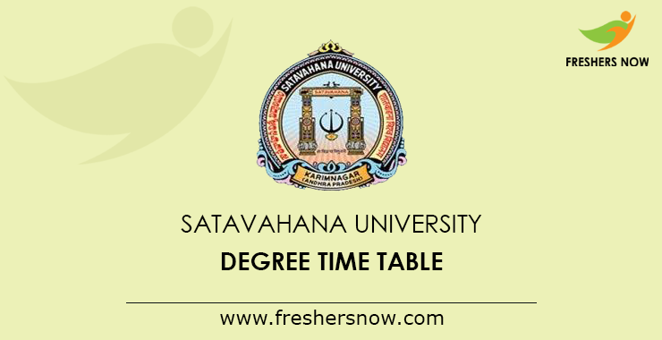 Satavahana University Degree Time Table Satavahana University Degree Time Table