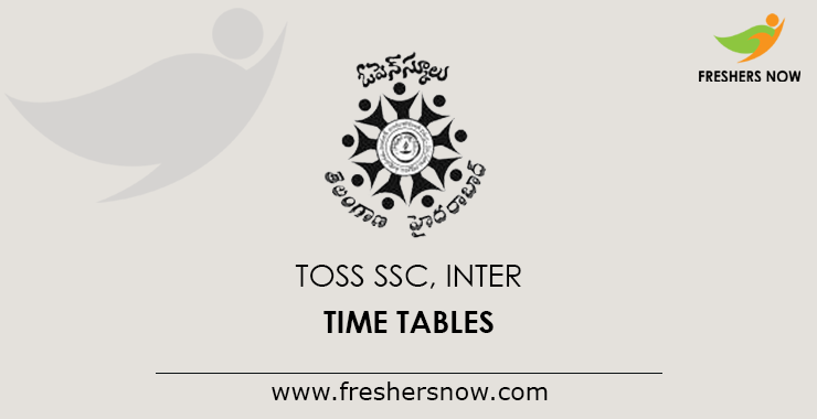 TOSS SSC Inter Time Tables TOSS SSC Inter Time Tables