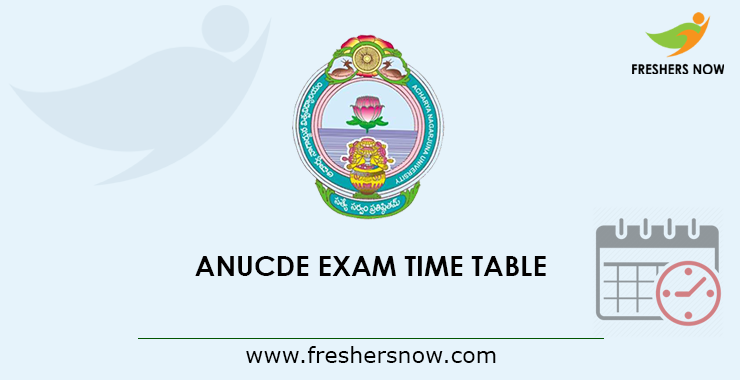 ANUCDE Exam Time Table ANUCDE Exam Time Table