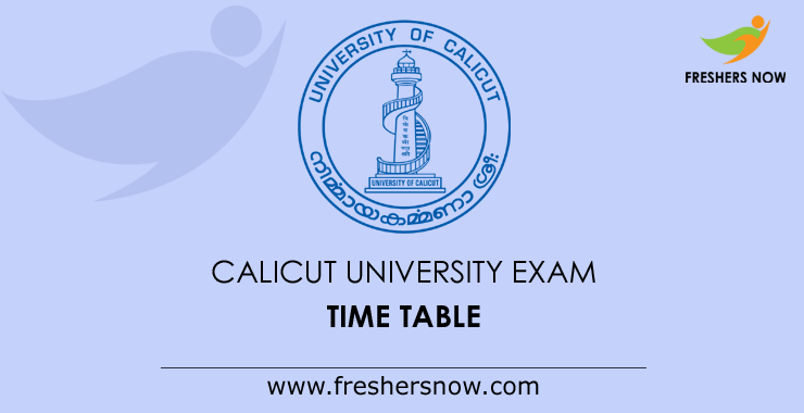 Calicut University Time Table Calicut University Time Table