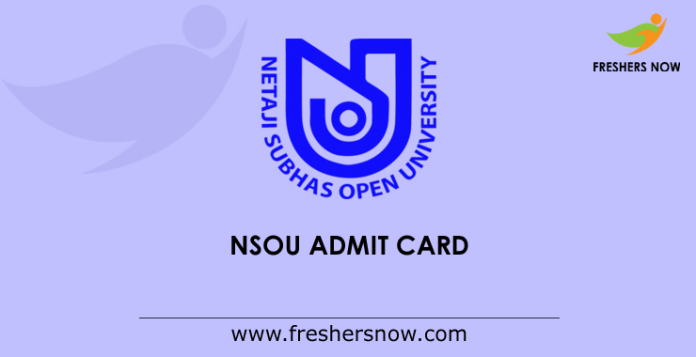 NSOU Admit Card 2019