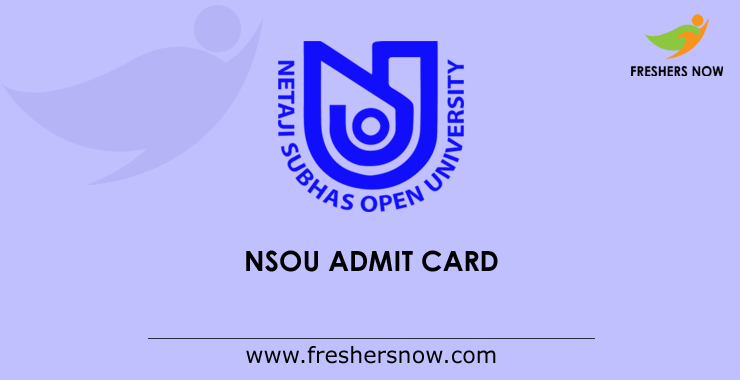NSOU Admit Card 2019 NSOU Admit Card 2019