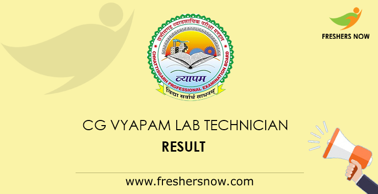 CG Vyapam Lab Technician Result CG Vyapam Lab Technician Result