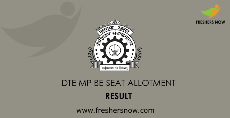 DTE MP BE Seat Allotment Result DTE MP BE Seat Allotment Result