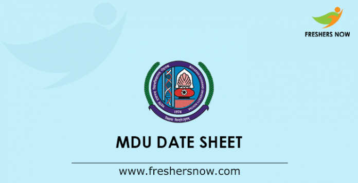 MDU date sheet