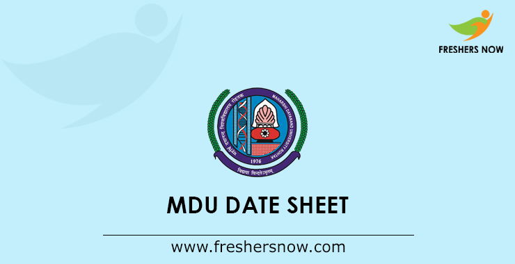MDU Date Sheet MDU Date Sheet