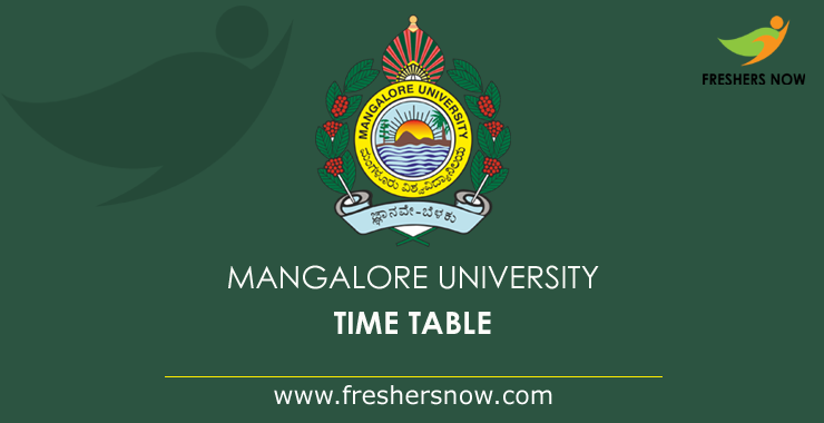 Mangalore University Time Table Mangalore University Time Table