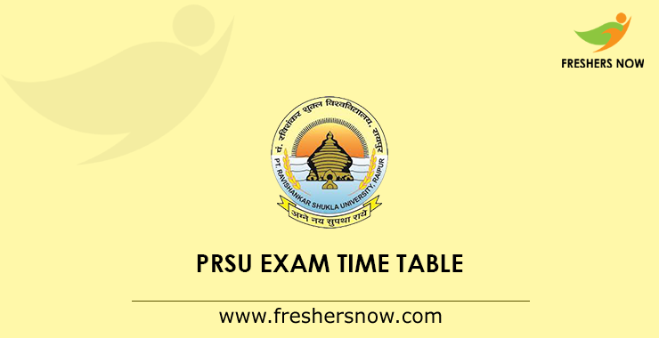 PRSU Exam Time Table PRSU Exam Time Table