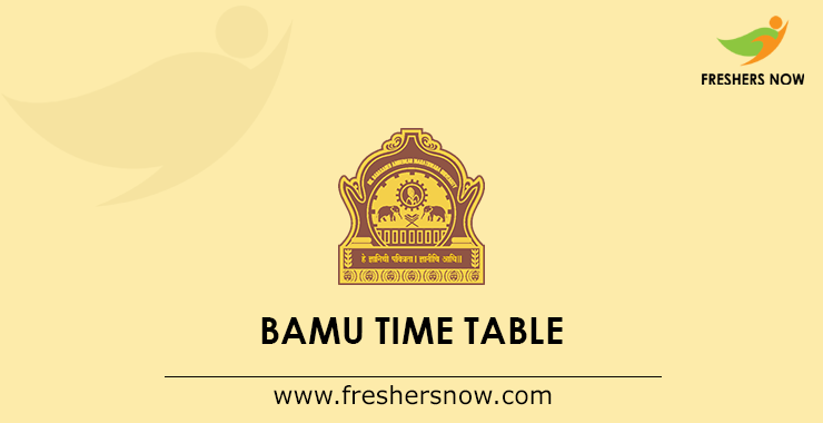 BAMU Time Table BAMU Time Table