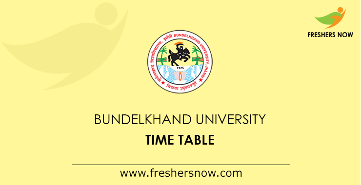 Bundelkhand University Time Table 21 Released Bu Jhansi Exam Date