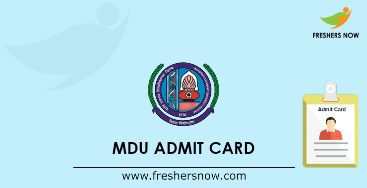 MDU Admit Card
