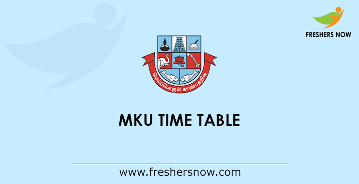 MKU Time Table MKU Time Table