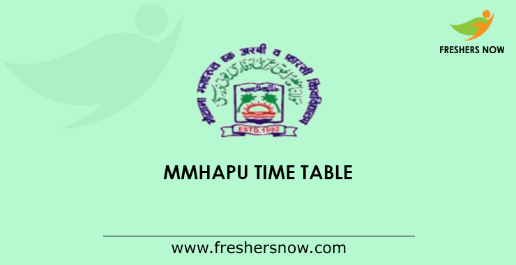 MMHAPU Time Table MMHAPU Time Table