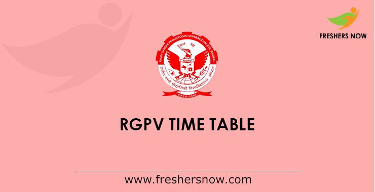 RGPV Time Table RGPV Time Table