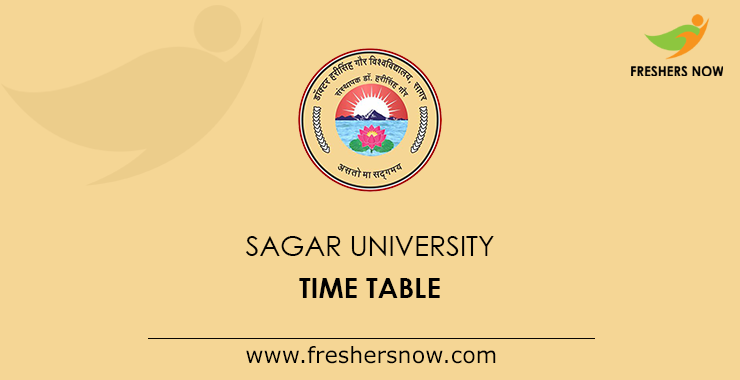 Sagar University Time Table Sagar University Time Table