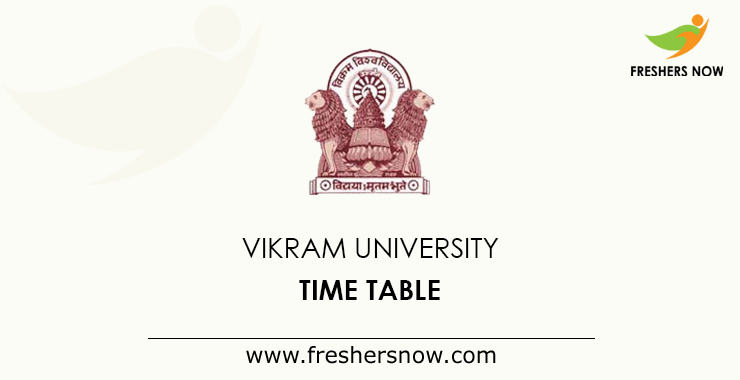 Vikram University Time Table Vikram University Time Table