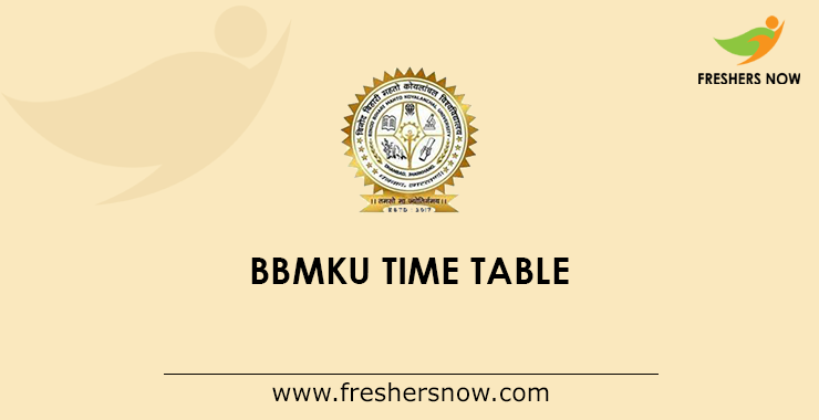 BBMKU Time Table BBMKU Time Table
