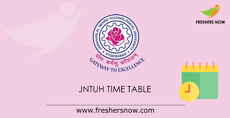 JNTUH Time Table JNTUH Time Table