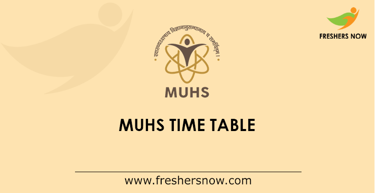 MUHS Time Table MUHS Time Table