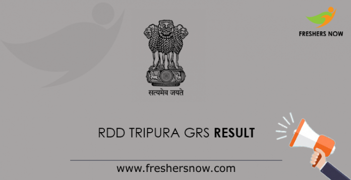 RDD Tripura GRS result