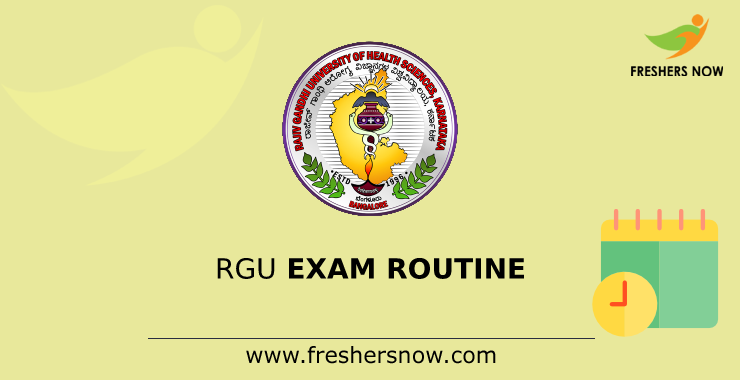 RGU Exam Routine RGU Exam Routine