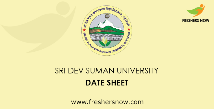 Sri Dev Suman University Date Sheet Sri Dev Suman University Date Sheet