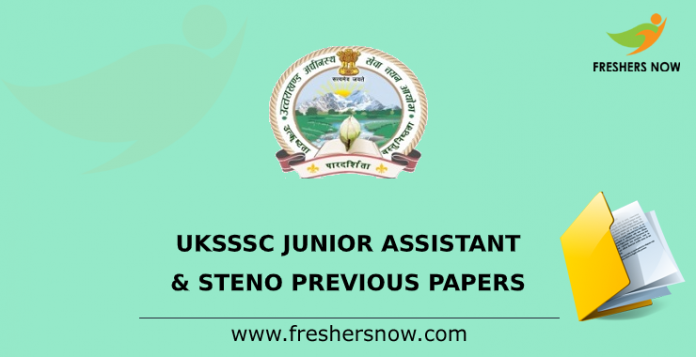 Uksssc Junior Assistant Previous Papers Pdf Get Steno Old Papers