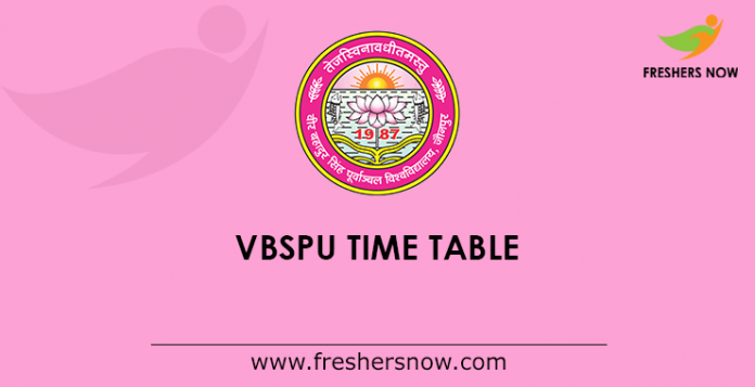 VBSPU time table