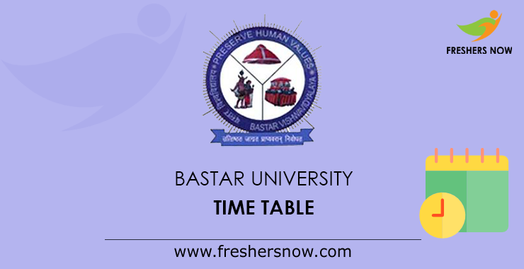 Bastar University Time Table Bastar University Time Table