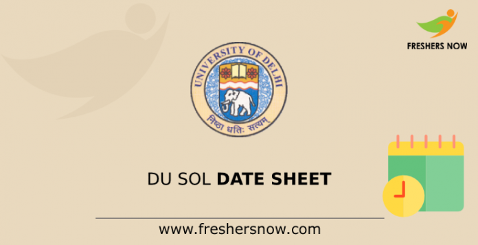 Sol 2nd year date sheet 2020