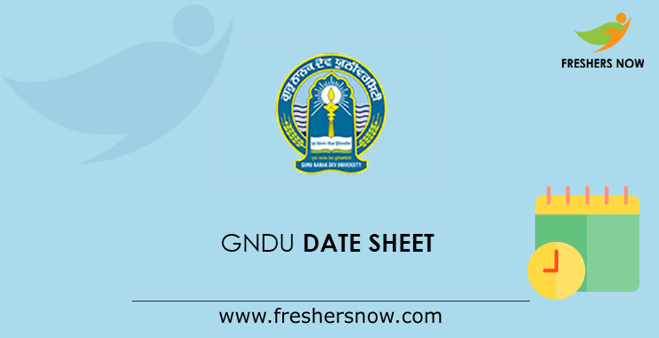 GNDU Time Table GNDU Time Table
