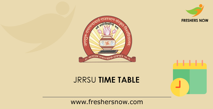 JRRSU Time Table JRRSU Time Table